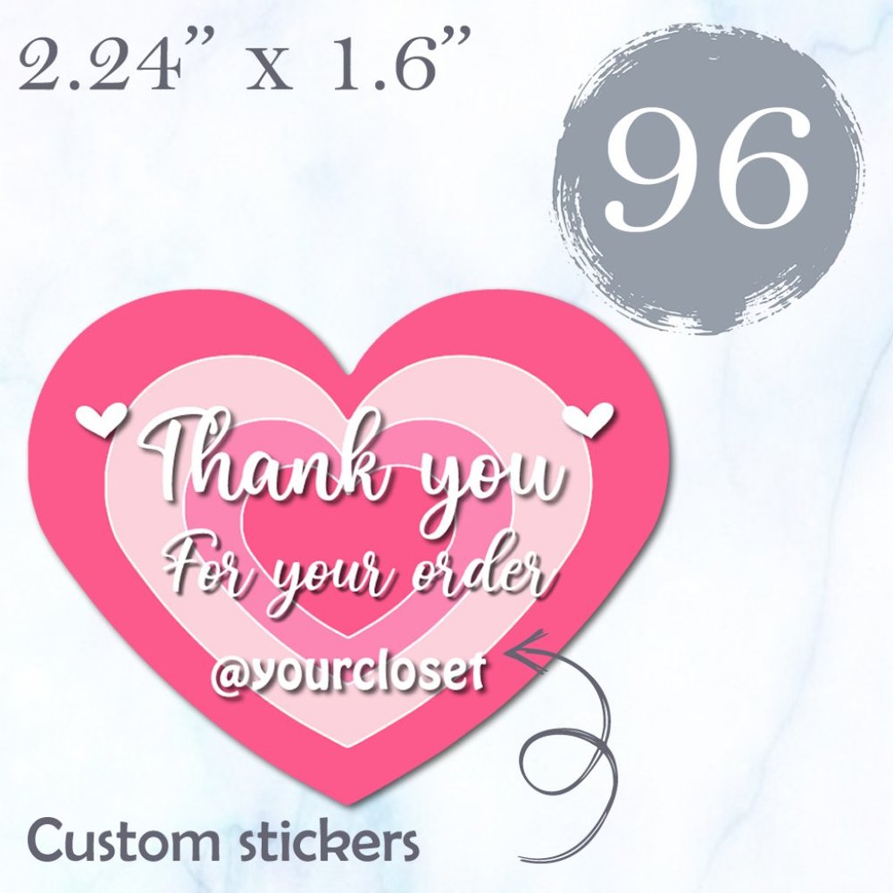 96 Thank You Stickers